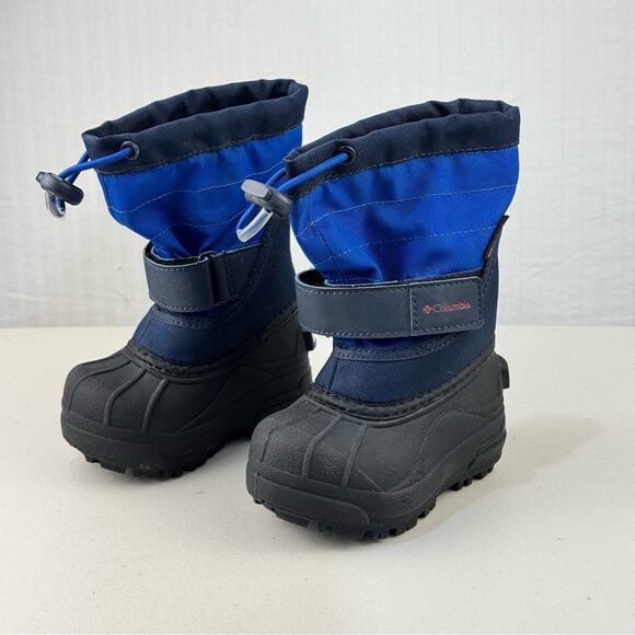 Columbia Blue/Black Powderbug Plus II Winter Boot Waterproof Child Size 5 EUR 22 - Picture 1 of 8
